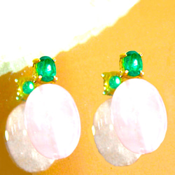 - rose - Ruby & Rose Quartz Earrings/Pierce/Ear-cuff 8枚目の画像