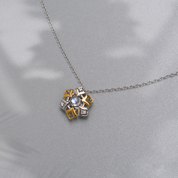 送料無料　胸元に咲く ロイヤルムーンストーンネックレス SV925 moonstone necklace 7枚目の画像