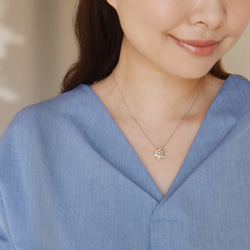 送料無料　胸元に咲く ロイヤルムーンストーンネックレス SV925 moonstone necklace 10枚目の画像