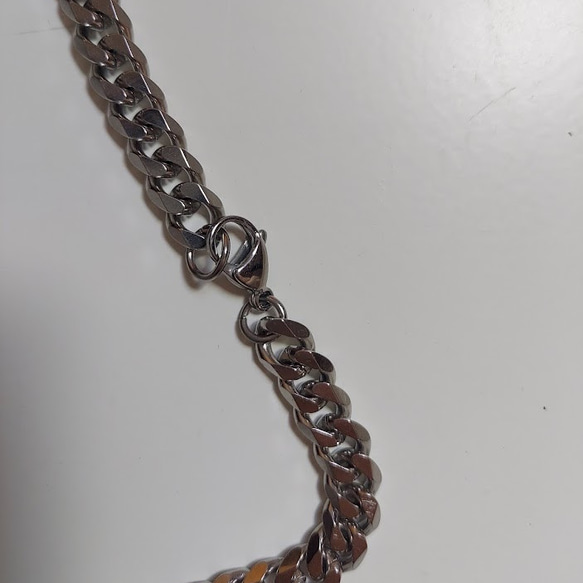 【金属アレルギー対応】8mm cuban chain necklace RN0308 14枚目の画像