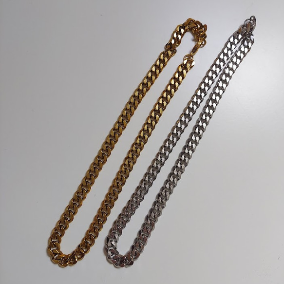 【金属アレルギー対応】8mm cuban chain necklace RN0308 11枚目の画像