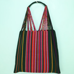 メキシコ シナカンタン 刺繍ハンモックバック 59 ブラック