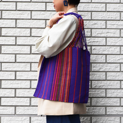 【新品未使用】シナカンタン刺繍　バッグ　メキシコ　トートバッグ　オアハカ メキシコ シナカンタン 刺繍ハンモックバック 59 ブラック