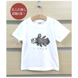 【全国送料無料】シーラカンス 魚 深海魚 古代魚 ベビー キッズ Tシャツ おもしろTシャツ 綿100% カラー7色 2枚目の画像