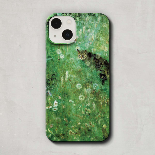 スマホケース / ブルーノ リリエフォッシュ「夏 の 草地 の 猫