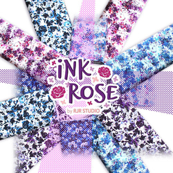 カットクロス RJR Fabrics Ink Rose RJ1802-DA1 Lili Flowers Dawn 7枚目の画像