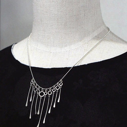 鈴なりシリーズ「よりそふ」 ネックレス～静かに奏でる銀の調べ～装い美しく⁂総シルバー⁂受注　送料無料 4枚目の画像