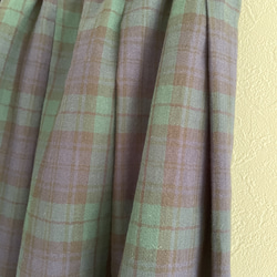コットンのブラックウォッチのギャザースカート 3枚目の画像