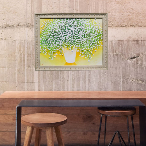 油絵 絵画 【カスミソウ】 絵画 HR 通販 16003244|Creema 油絵 絵画 【カスミソウ】 絵画 HR 通販 16003244|Creema
