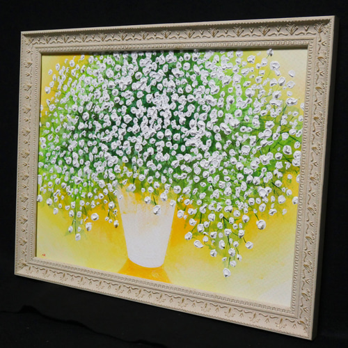油絵】カスミソウ #油彩画 #芸術 #油絵 #絵 #絵画 #oil #painter