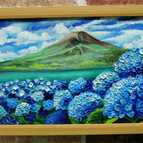 絵画 油絵 アジサイ 紫陽花 アート(花油絵あじさいキャンバス 絵画 油絵 アジサイ 紫陽花 アート(花油絵あじさいキャンバス