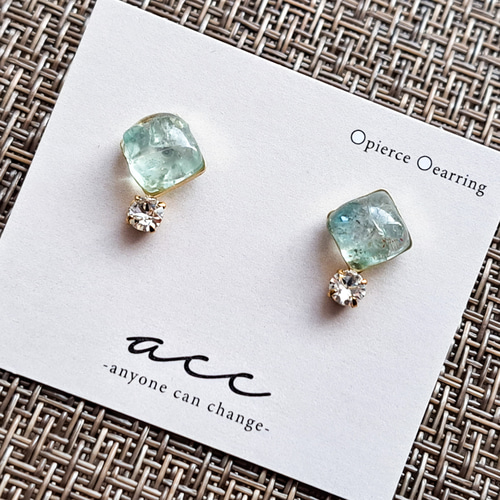 Raw アパタイト 天然石 ピアス made in USA 807602204019-1.jpg