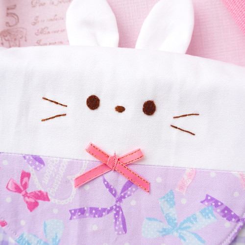 ハンドメイドショルダーバッグ☆ うさぎ☆ 匿名配送ページです♪ うさぎショルダーバッグ（パープル）♡お出かけポシェット