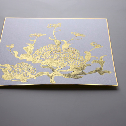 日本画】菊_色紙に描く_2 絵画 Mieko.K Art Goods 通販 16003730