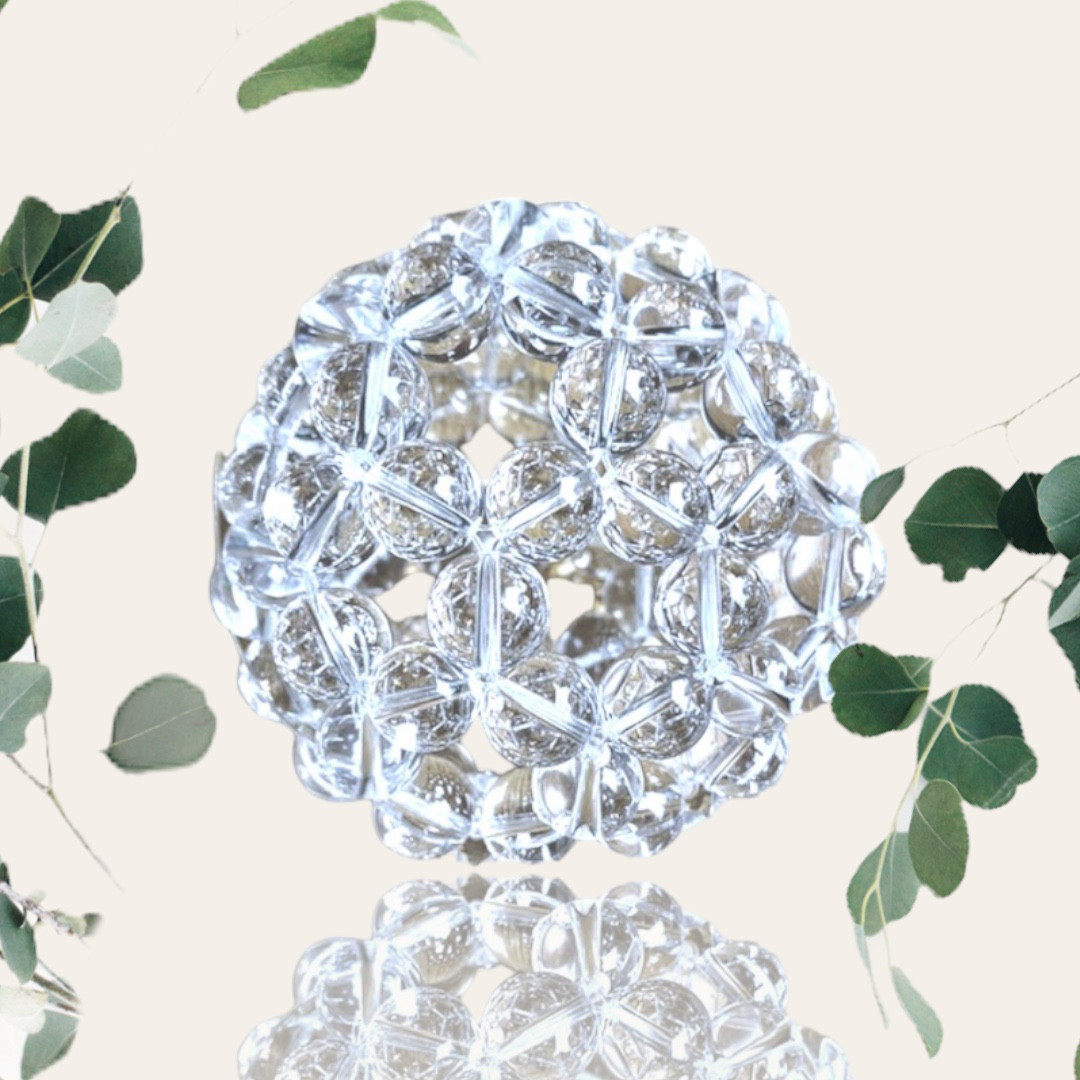 フラーレンクリエーター作　水晶7A 3ミリ玉使用　4個セット　結界浄化に fullerene10c.jpg