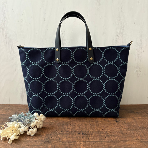 ミナペルホネン　トートバッグ　タンバリン　A4サイズ 大容量 Lサイズ A4サイズ対応 ミナペルホネン dop タンバリン 機能的な