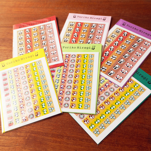 パンダのミニミニシール 四角 ごほうびシール スケジュールシール