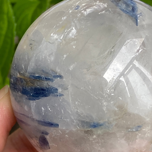 レア♢カイヤナイトinクォーツ♢カイヤナイト スフィア 01 天然石