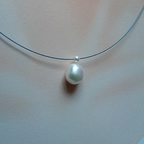 petite fleur】SV925 シンプル バロック パール ネックレス 保証書付