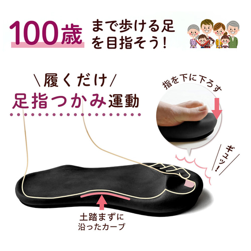 グーパー  足トレ スリッパ  Sサイズ ながら時間”で効率よく運動できる足トレスリッパ「グーパー」ver