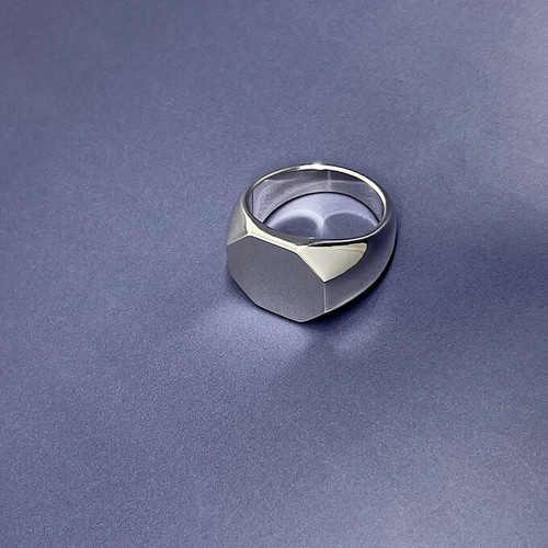 八角形の印台リング（シグネットリング） 指輪・リング 水玉リングの