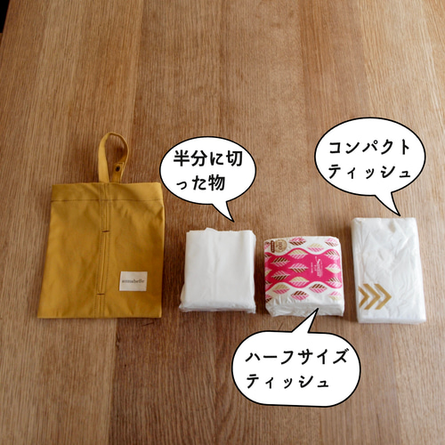 ハーフサイズティッシュ】帆布のティッシュカバー その他