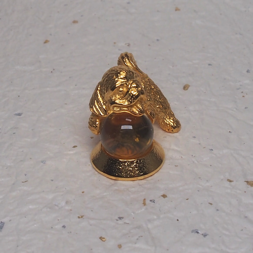 獅子・狛犬 ”ペキニーズ” 置物 SV925 メッキ仕上げ ※送料無料