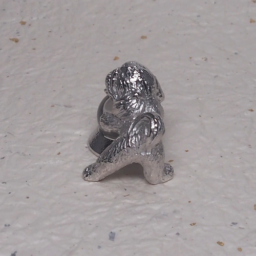 セール‼︎ヘレンド希少‼︎　シノワズリ　ゲデレ　狛犬2体セット　獅子 獅子・狛犬 ”ペキニーズ” 置物 SV925 メッキ仕上げ ※送料無料