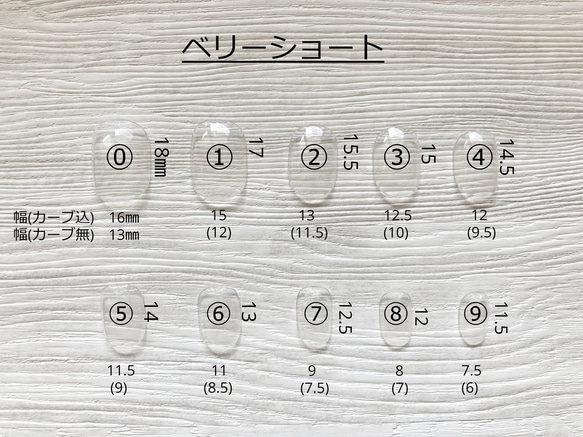 チップの種類とサイズ表 2枚目の画像