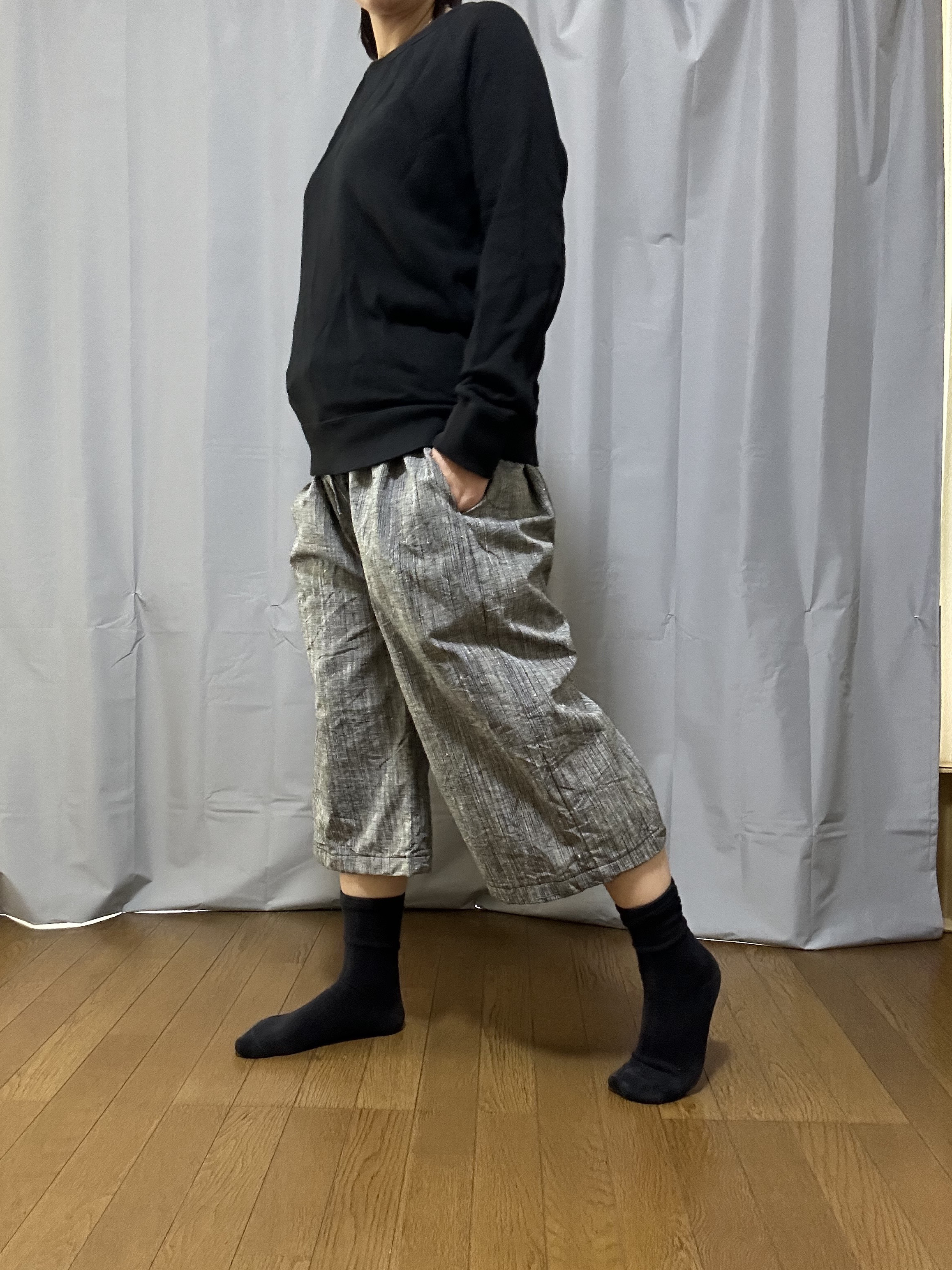 着物リメイク　サルエルパンツ　セットアップ 着物リメイク＊サルエルパンツ キュロット・ワイドパンツ
