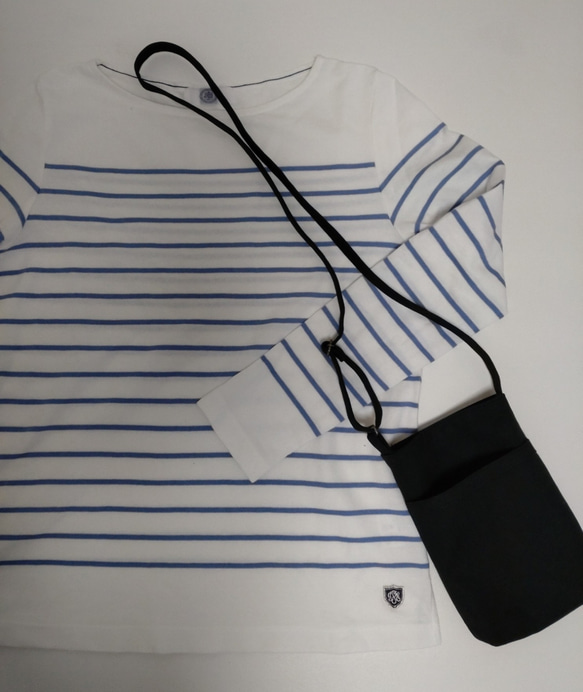 帆布のスマホショルダー　サコッシュ 5枚目の画像