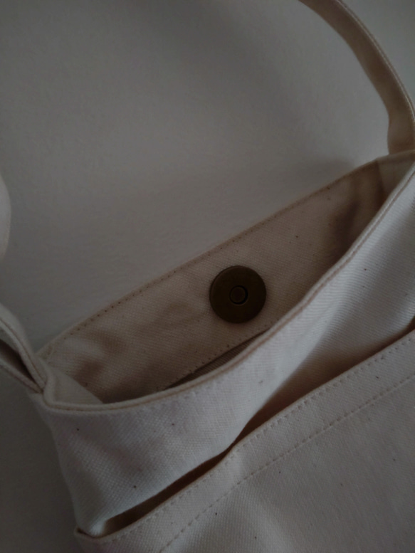 帆布のスマホショルダー　サコッシュ 7枚目の画像