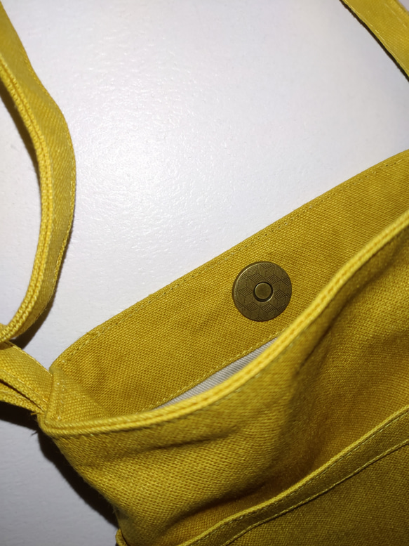 帆布のスマホショルダー　サコッシュ 11枚目の画像