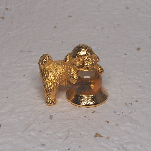 ブロンズ 獅子犬 置物 ボール付き ブロンズ 獅子犬 置物 ボール付き