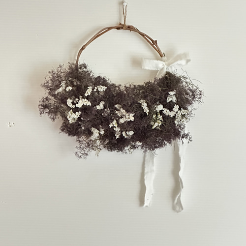 5.スモークツリーリース ドライフラワーリース 】スモークツリー | garage living with plants