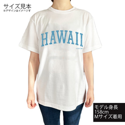 ハワイアンデザインTシャツ ハワイアンカレッジT ハワイ大学風デザイン レトロなロゴデザイン 2枚目の画像