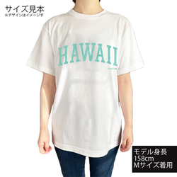 ハワイアンデザインTシャツ ハワイアンカレッジT ハワイ大学風デザイン レトロなロゴデザイン 2枚目の画像