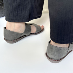 【全部で5色】かかと付き　テープで足にフィット♪　カシメが可愛いバックバンドサンダル　6821 9枚目の画像
