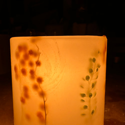 キャンドルランタン　ボタニカルキャンドル　ティーライトキャンドル付き（秋色紫陽花、ミモザなど） 9枚目の画像