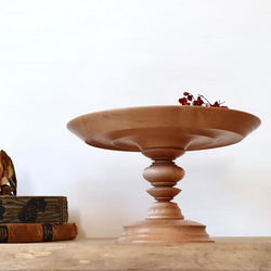 コンポート皿　メープル  高杯  ケーキスタンド　アクセサリースタンド　ジュエリースタンド　アクセサリー什器 3枚目の画像