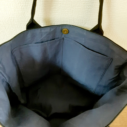 トートバッグ03 BOX 黒 / 8号帆布 | aoya bags | シンプルで少し
