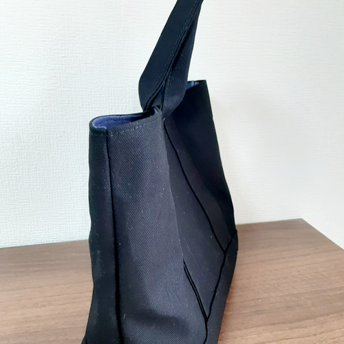 限定お買い得商品 (ブラック) 受注製作】8号帆布のトートバッグ A4 トート サイズ トートバッグ