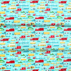 カットクロス Moda Fabrics On The Go 20721-12 Beep Beep Jet Stream 6枚目の画像