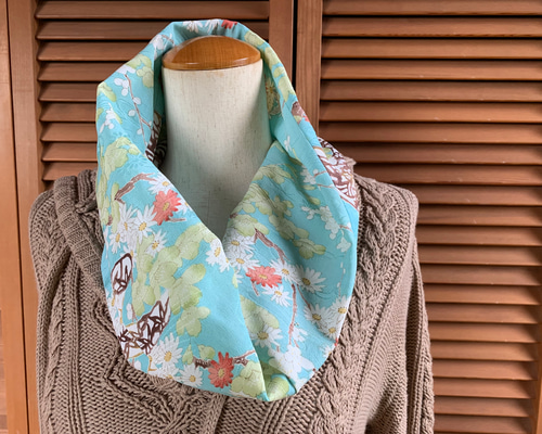 ねじりスヌード 花柄 着物リメイク スヌード ちゃこ 通販 16005799