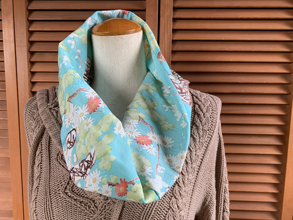 ねじりスヌード 花柄 着物リメイク スヌード ちゃこ 通販 16005799