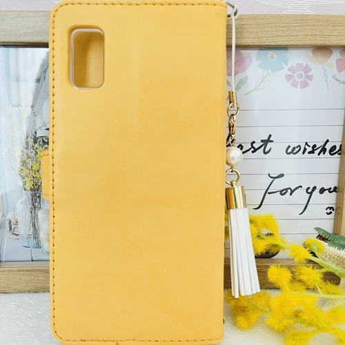aquos wish wish2 ケース 手帳型 おしゃれ タッセル付きストラップ