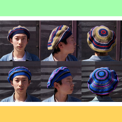 WHEV x SAYOYON GALLERY】DIY ボーダー・クロシェタム ベレー帽