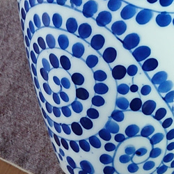 マグカップ （タコ唐草）　手描き　九谷焼染付　陶器　 4枚目の画像