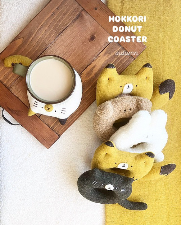 兔子甜甜圈杯墊 第7張的照片