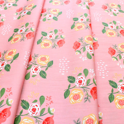 カットクロス Monaluna Vintage 74 V74-03 Bouquet on Pink 4枚目の画像